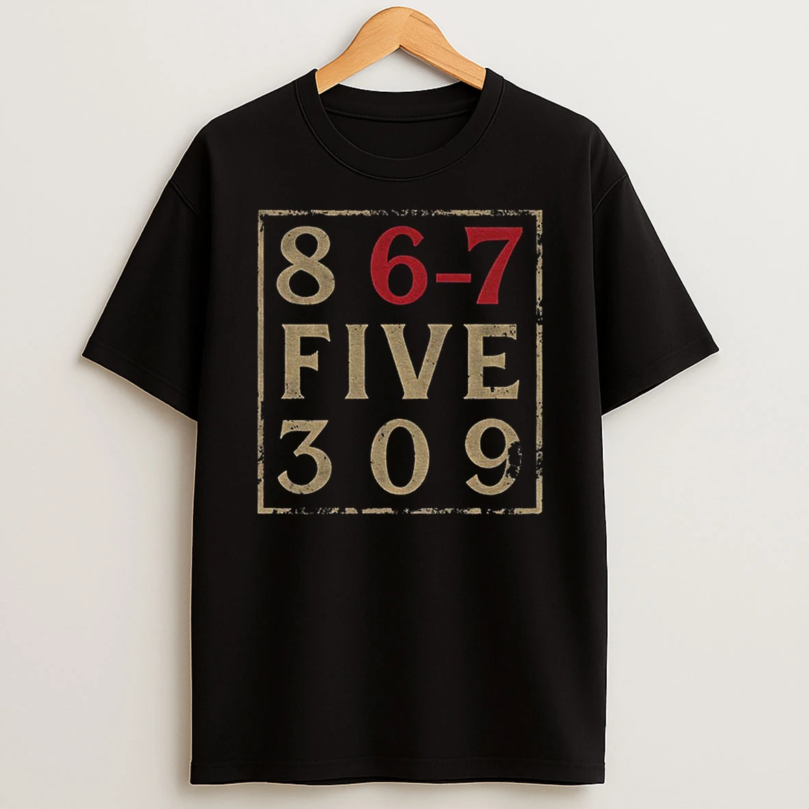 Vintage Eighties 867 Five 309 Funny 6 7 Meme T Shirt