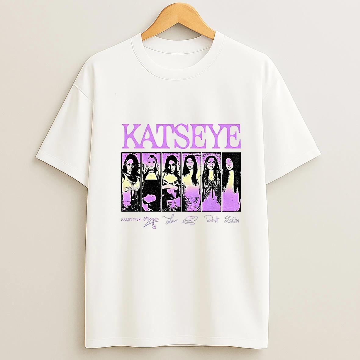 Vintage Katseye Beautiful Chaos Signature Music T Shirt