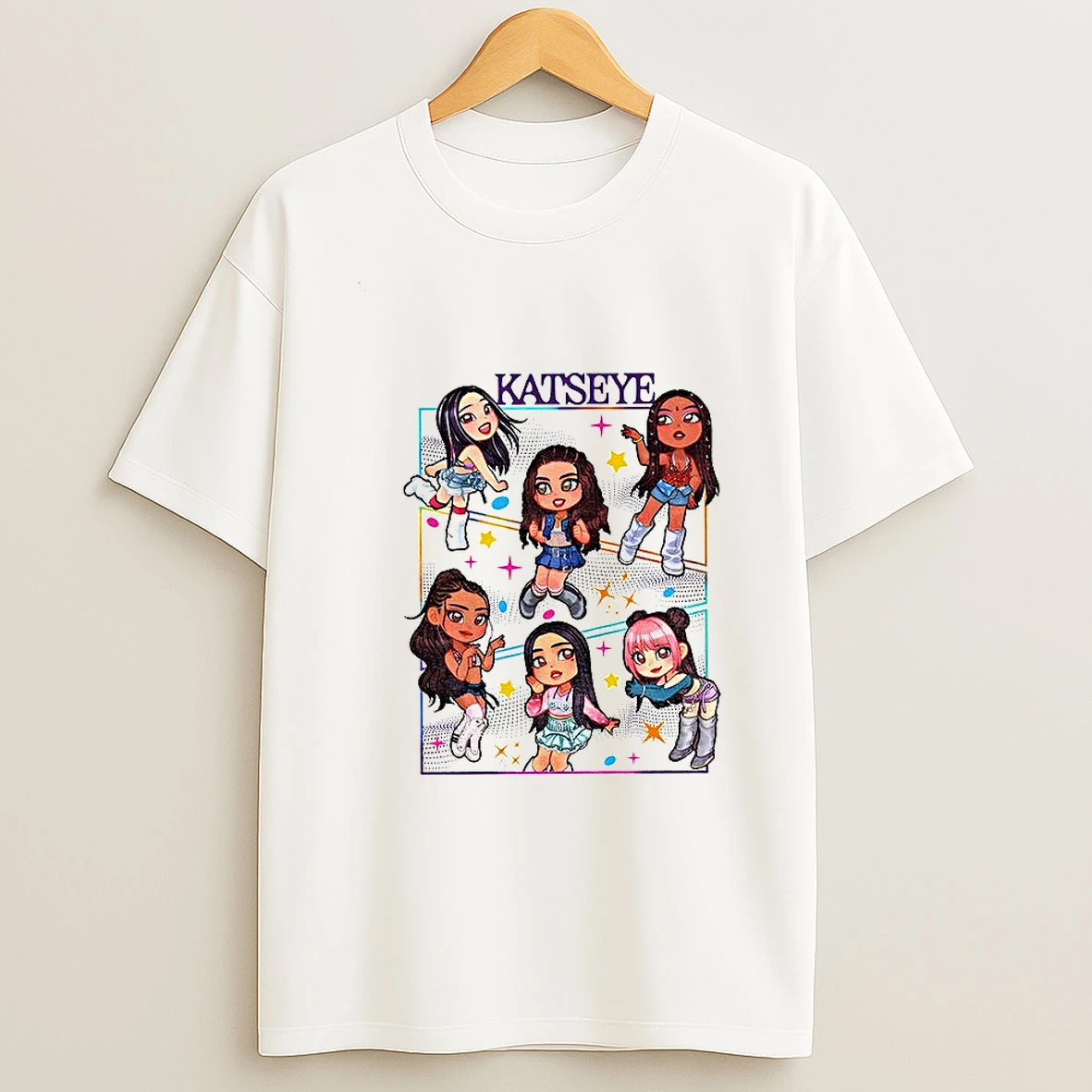 Vintage Katseye Member Chibi T Shirt