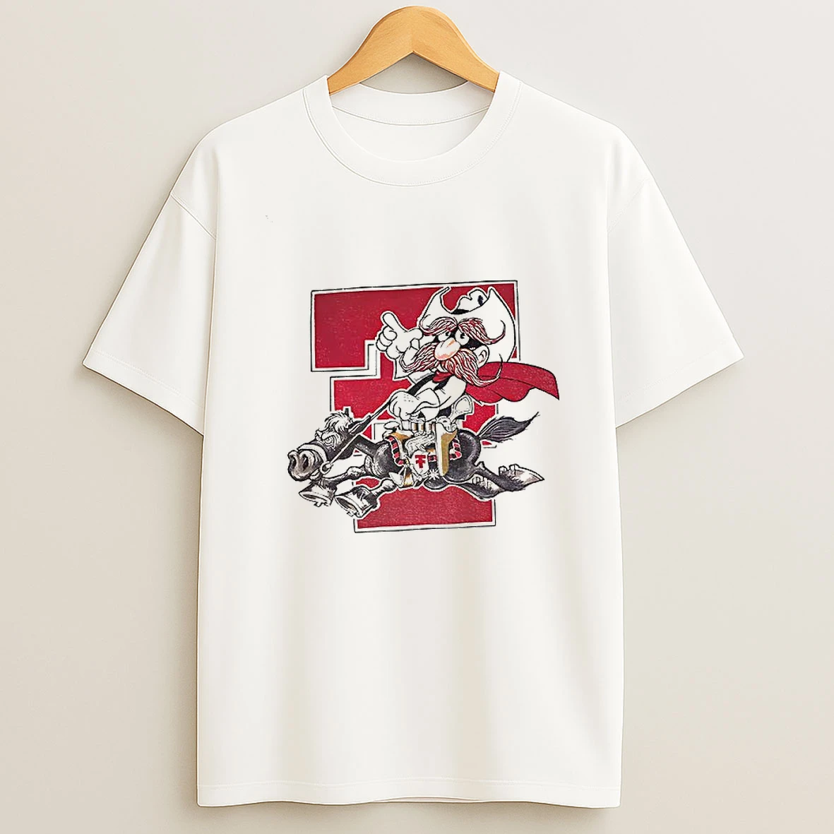 Vintage Texas Tech Game Day Raider Red Riding Horse T Shirt