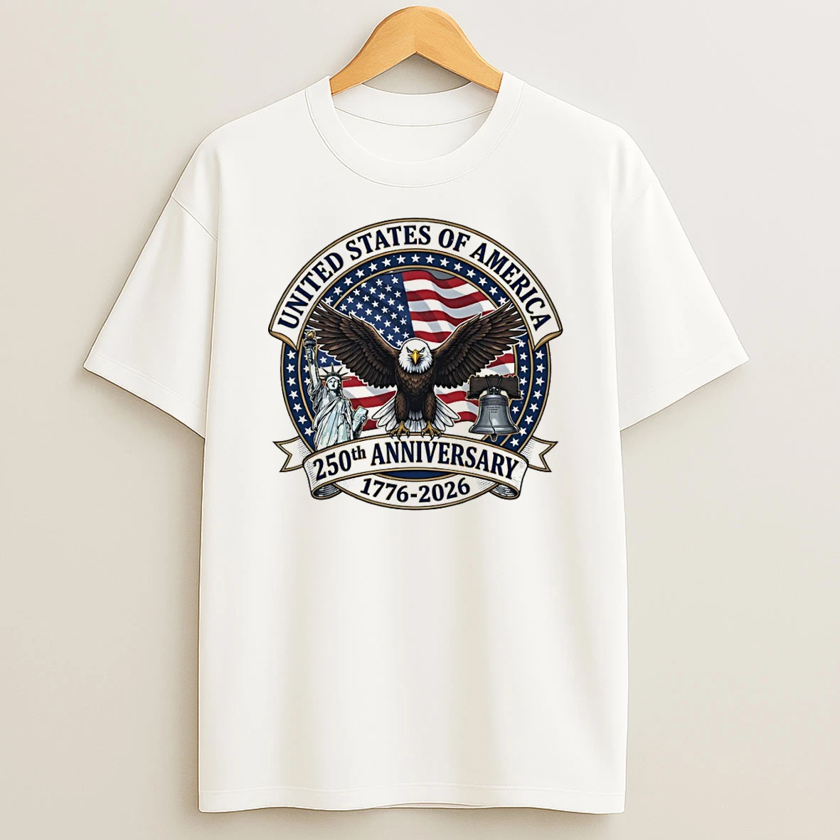 Vintage United States Of America Birthday America 250th Anniversary 1776 2026 T Shirt