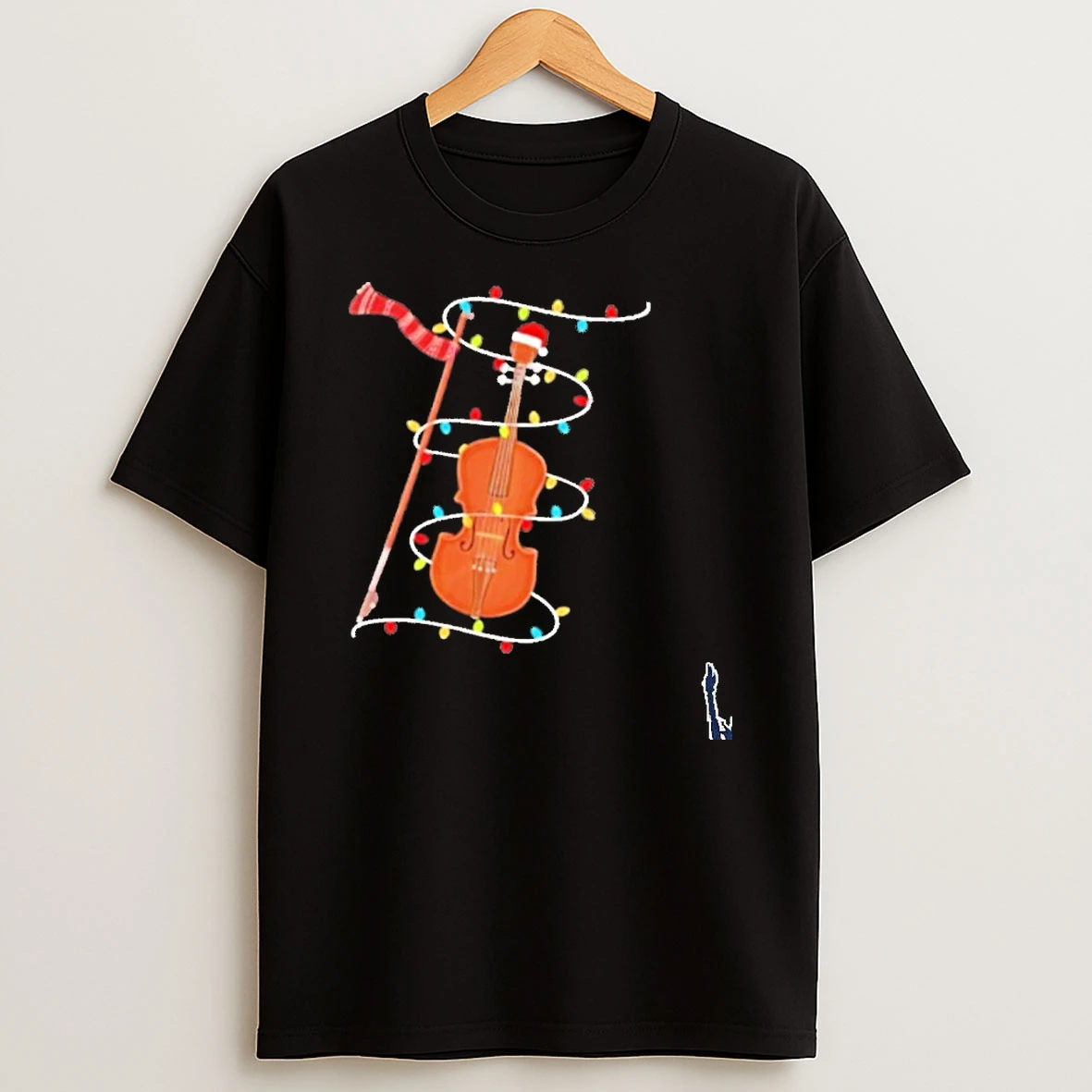 Violin Christmas Lights T Shirt