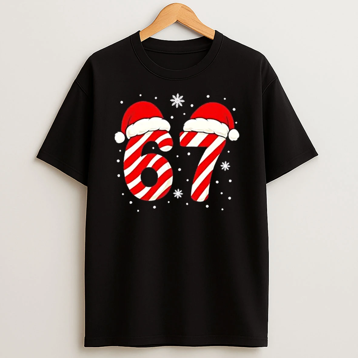 Viral 67 Candy Canes Santa 6 7 Christmas T Shirt