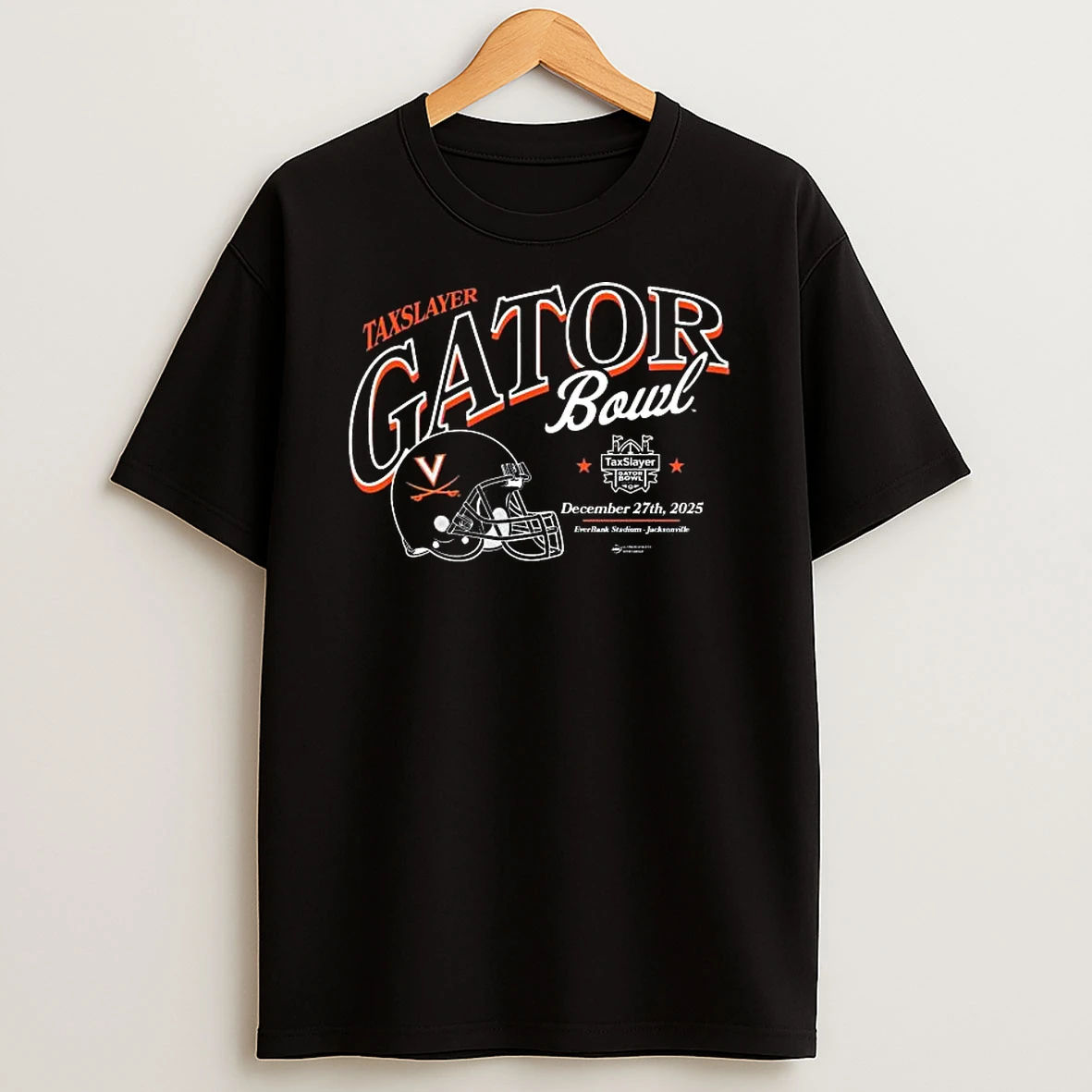 Virginia Cavaliers 2025 Taxslayer Gator Bowl Dec 27th 2025 Helmet T Shirt