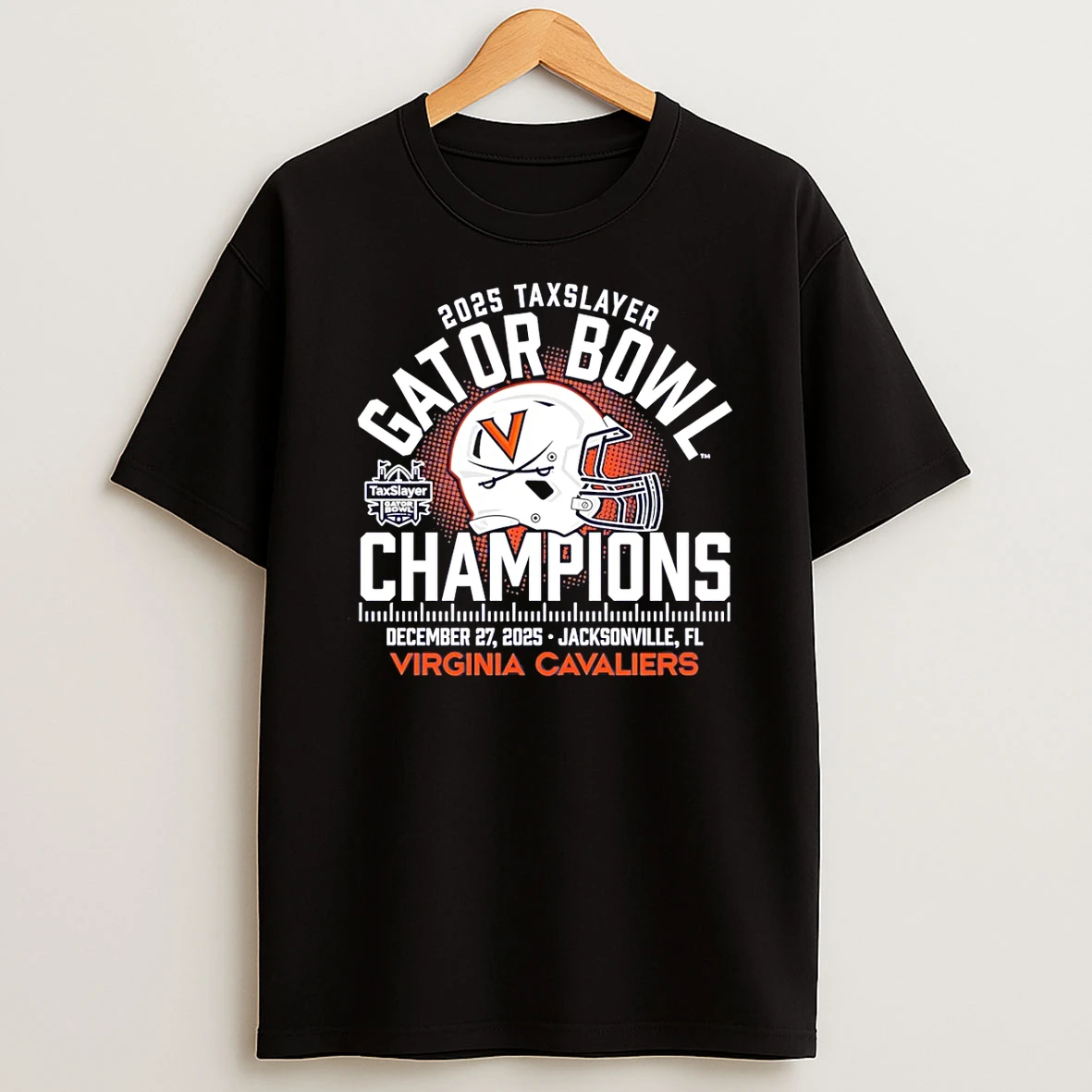 Virginia Cavaliers 25 Texaslayer Gator Bowl Champions T Shirt