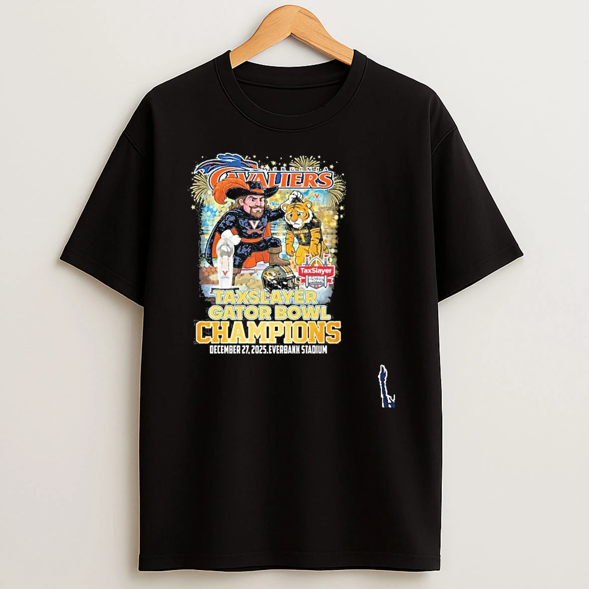 Virginia Cavaliers Mascot Taxslayer Gator Bowl Champions T Shirt