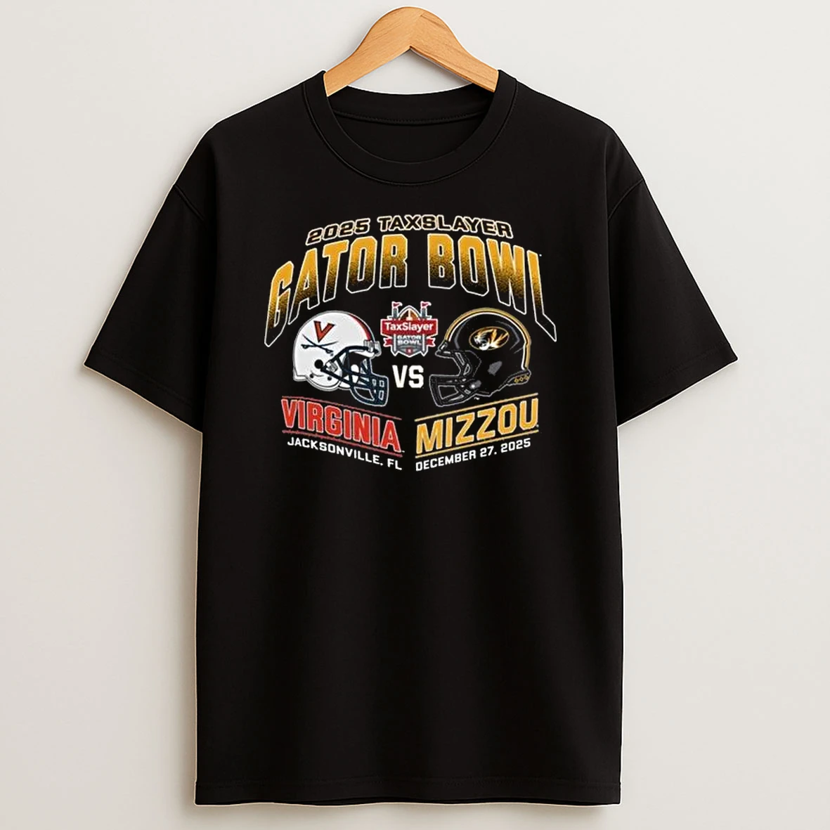 Virginia Cavaliers Vs Mizzou Tigers 2025 Taxslayer Gator Bowl Head To Head T Shirt
