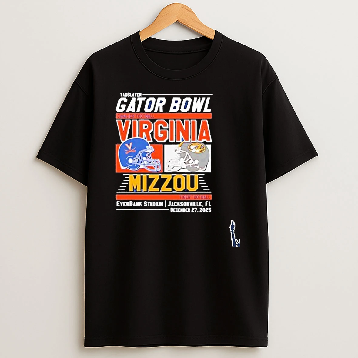 Virginia Cavaliers Vs Missouri Tigers 2025 Gator Bowl Helmet T Shirt