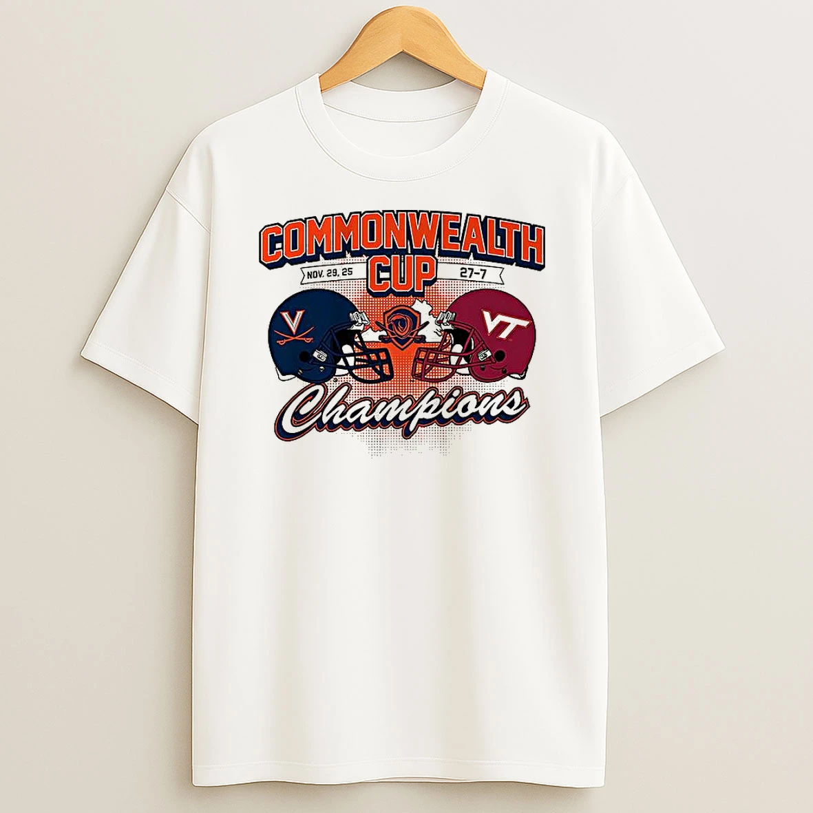 Virginia Cavaliers Vs Virginia Tech Hokies Ncaa Cavaliers Commonwealth Cup Winner 2025 T Shirt