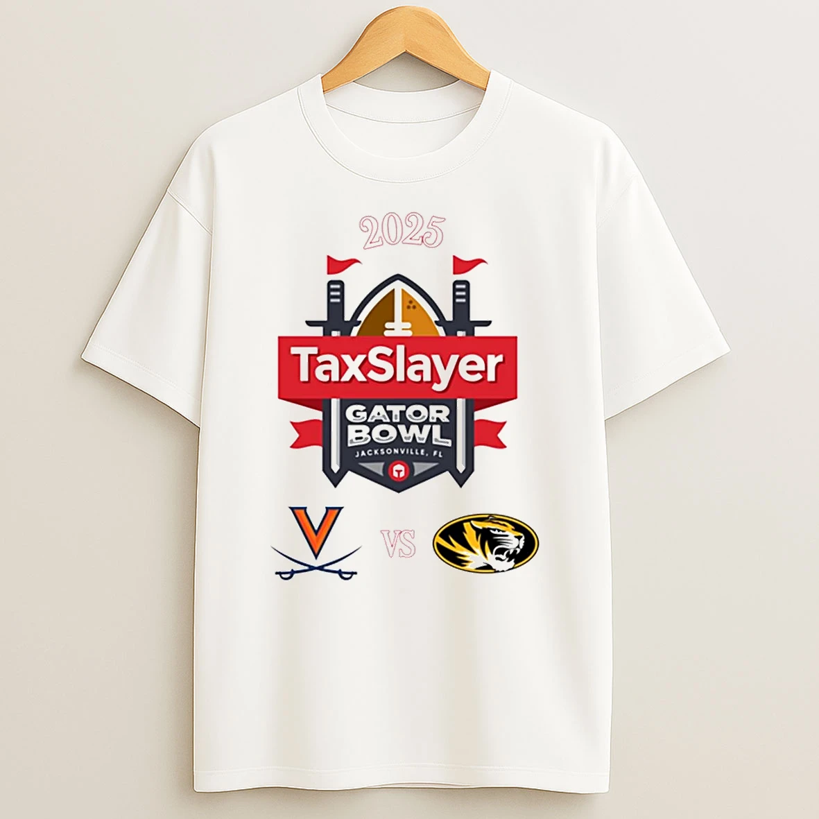 Virginia Cavaliers Vs Missouri Tigers 2025 Gator Bowl T Shirt