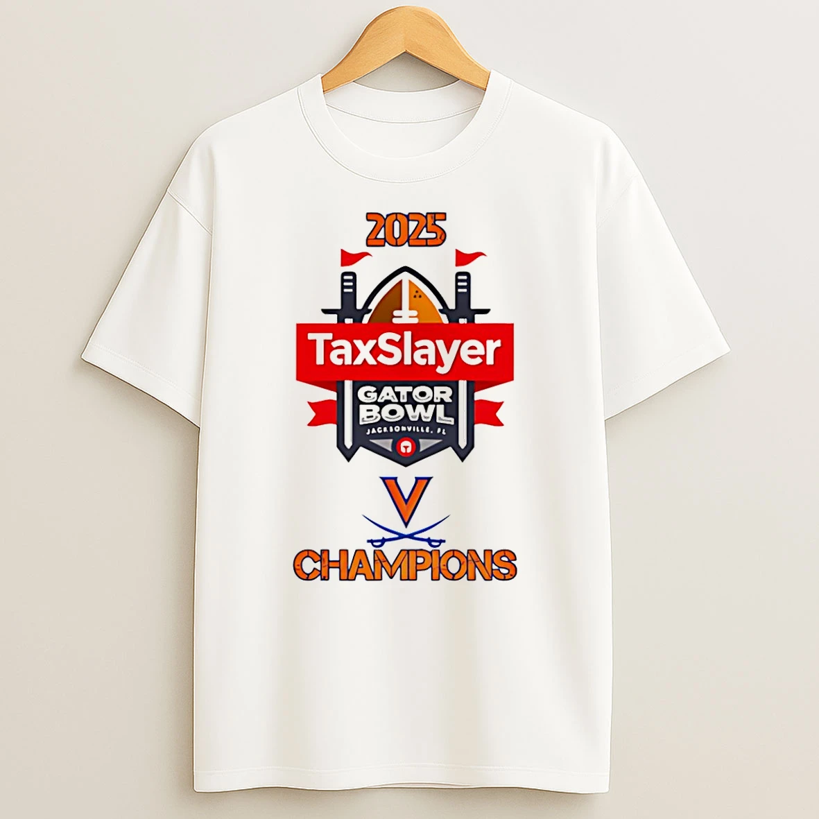 Virginia Football 2025 Gator Bowl Champions Classic T Shirt