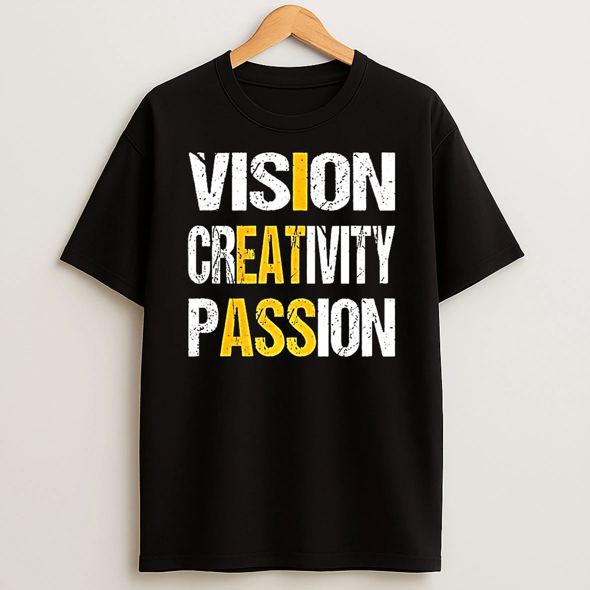 Vision Creativity Passion Letter T Shirt