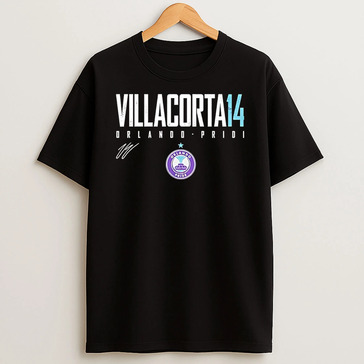 Viviana Villacorta 14 Orlando Pride Womens Soccer Signature T Shirt