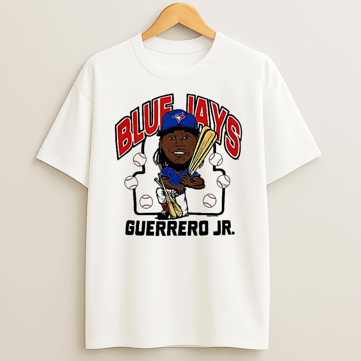 Vladimir Guerrero Jr Toronto Blue Jays Baseball First Base Player Caricature T Shirt