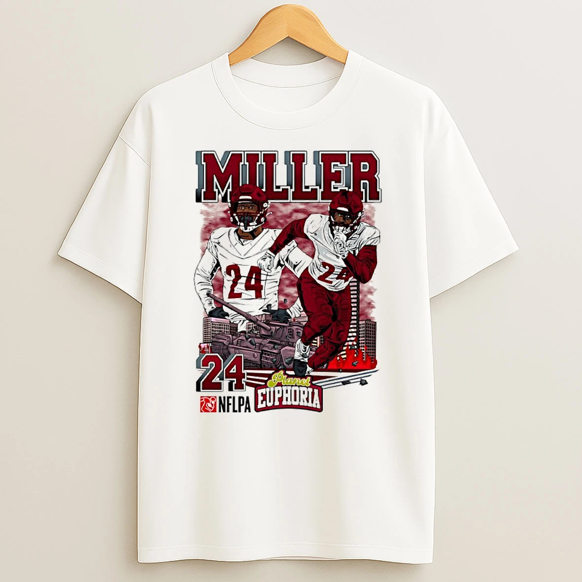 Von Miller 24 Washington Commanders Football Comic Circle T Shirt