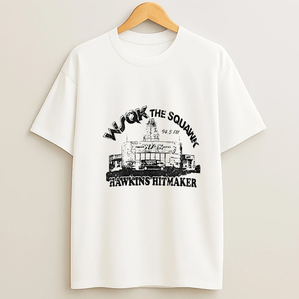 Wsqk The Squawk Hawkins Hitmaker 94 5 Fm Vintage T Shirt