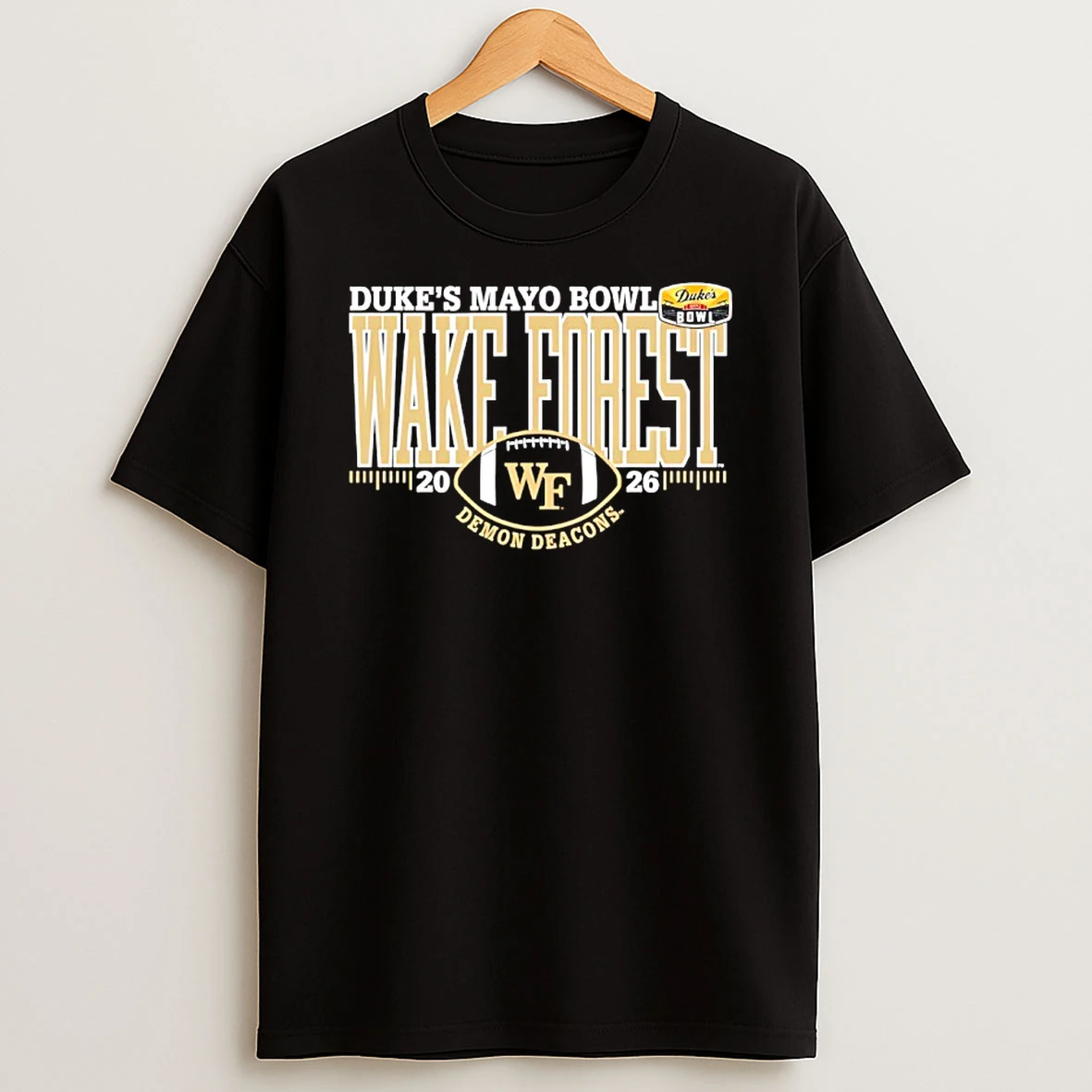 Wake Forest Demon Deacons Football 2026 Dukes Mayo Bowl Bound T Shirt
