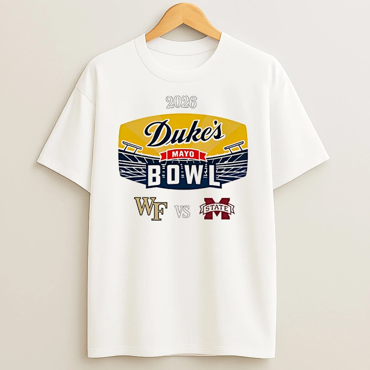 Wake Forest Vs Mississippi State 2026 Dukes Mayo Bowl College Football Game T Shirt