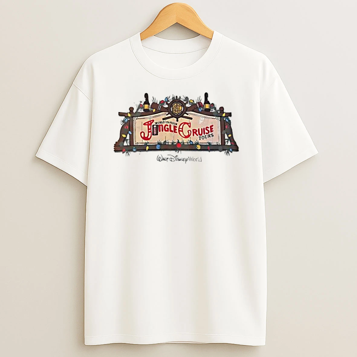 Walt Disney World Jingle Cruise Christmas Graphic T Shirt