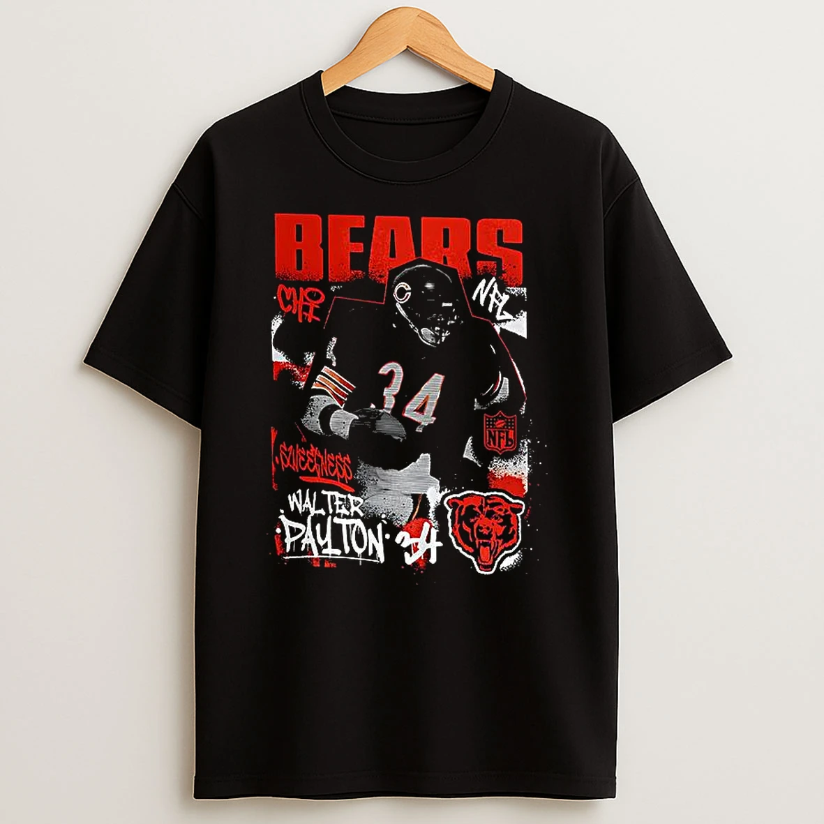 Walter Payton Chicago Bears Nfl Star Player T Shirt