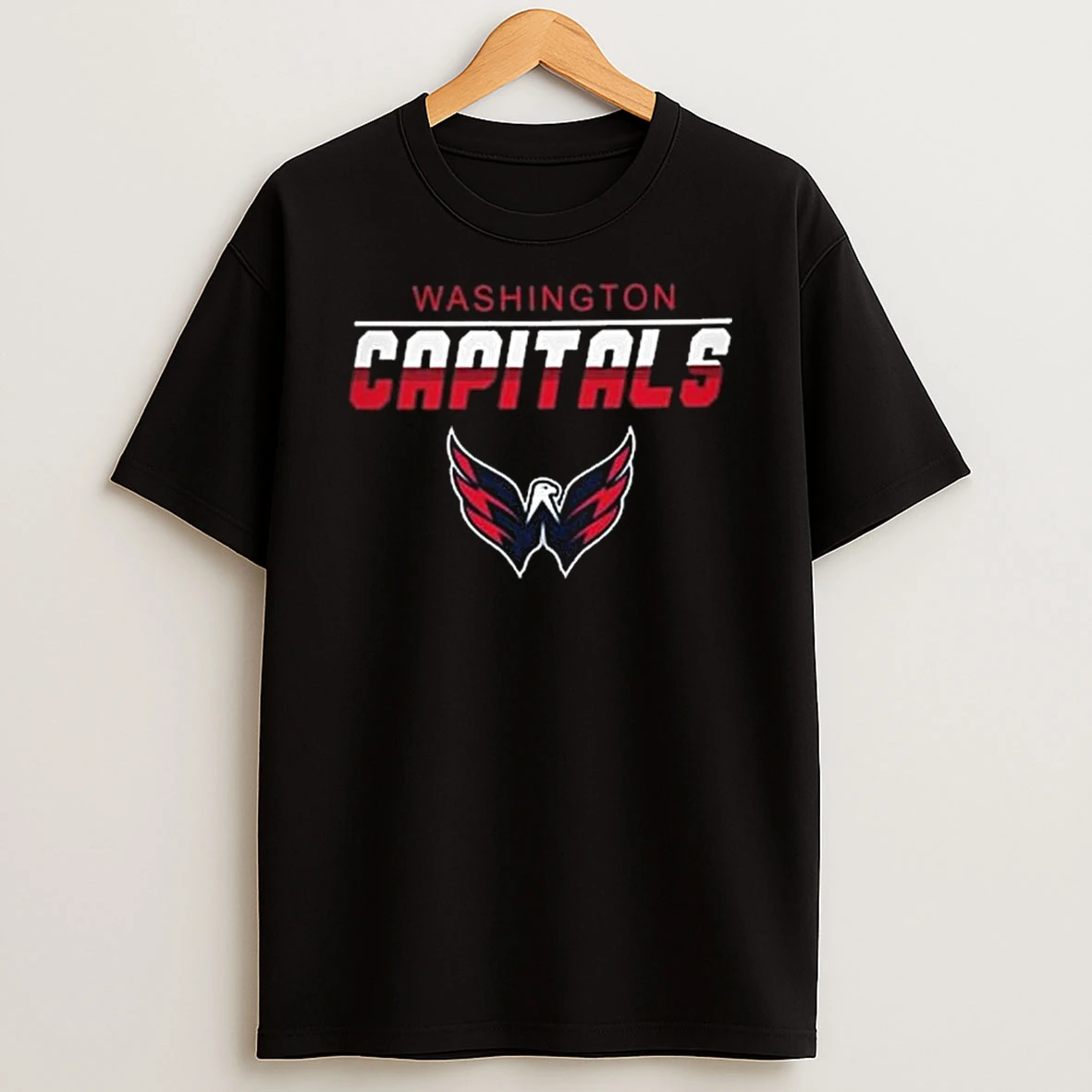 Washington Capitals Team Logo Youth Black Stylish T Shirt