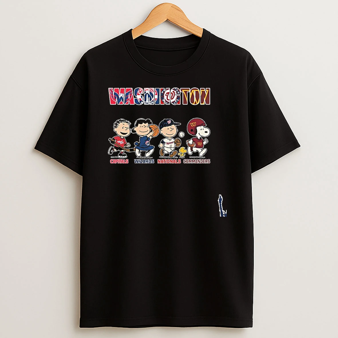 Washington Capitals Wizards Nationals Commanders Peanuts T Shirt