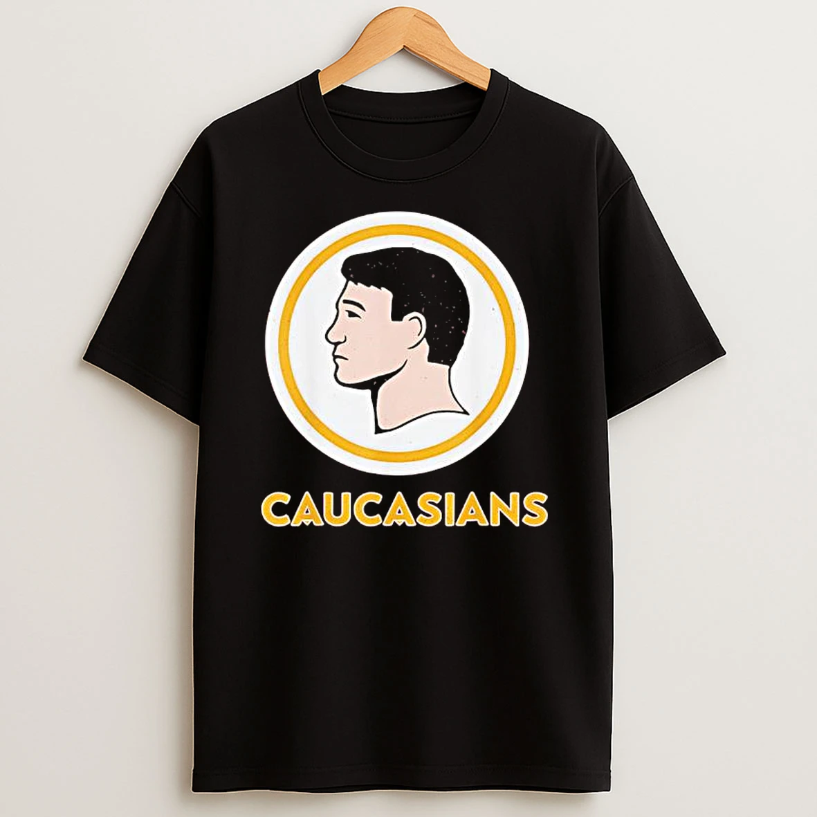 Washington Caucasians Head Logo T Shirt