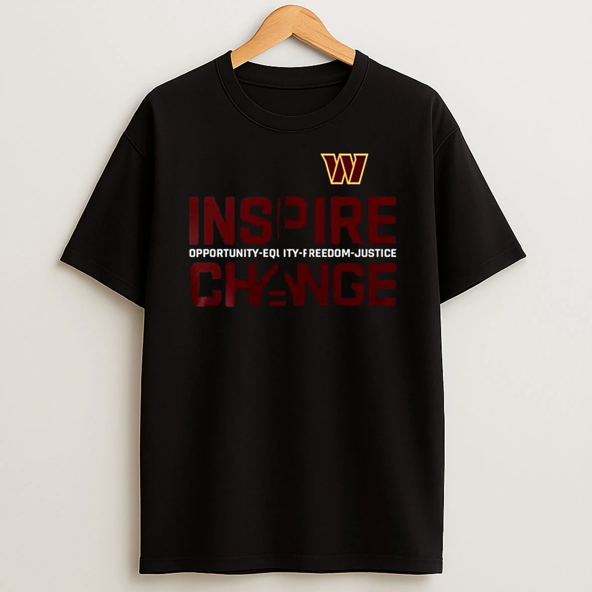 Washington Commanders Inspire Change Opportunity Equity Freedom Justice T Shirt