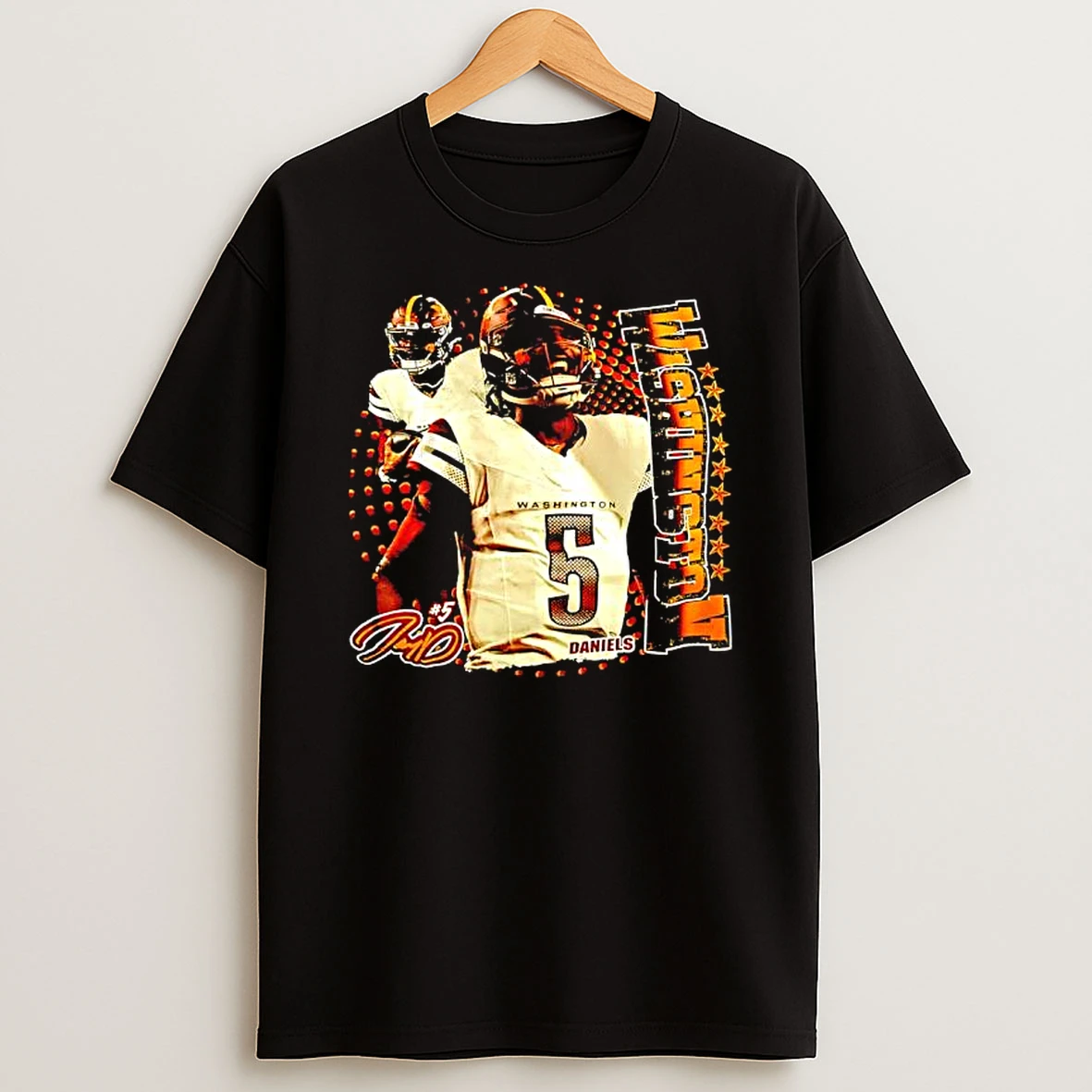 Washington Commanders Jayden Daniels 5 Graphic T Shirt