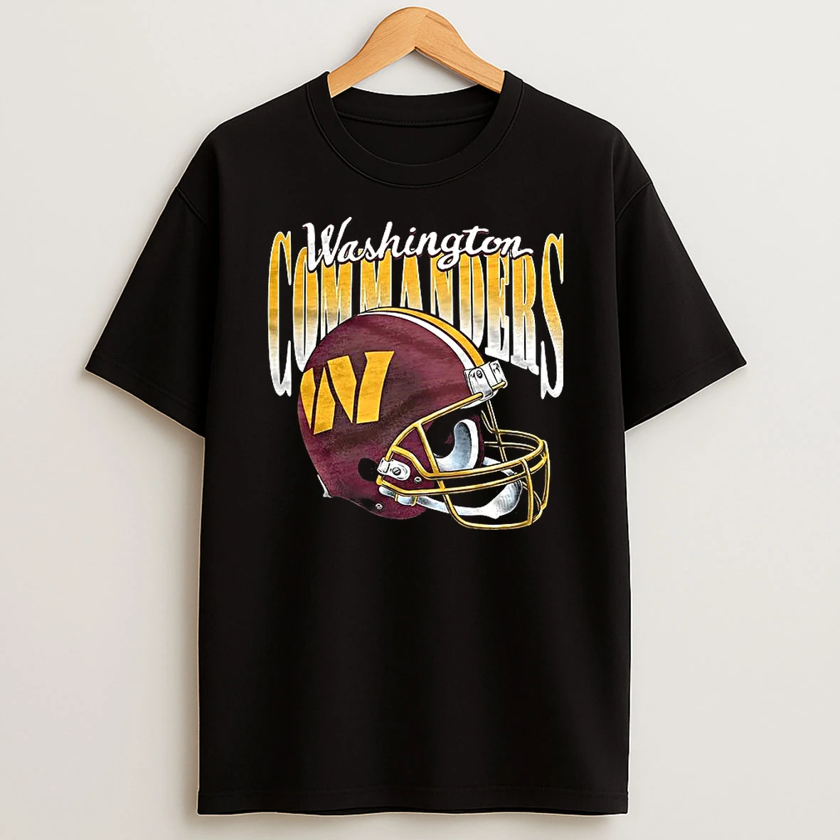 Washington Commanders Nfl Logo Gradient Helmet Football Lover T Shirt
