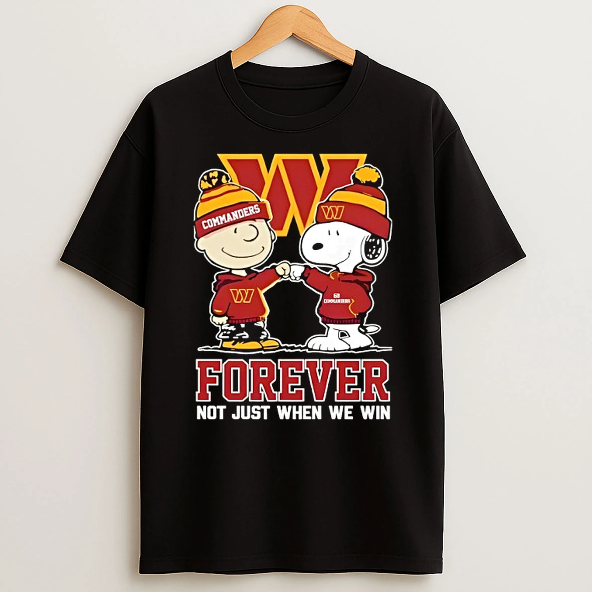 Washington Commanders X Charlie Brown Vs Snoopy Forever Not Just When We Win T Shirt