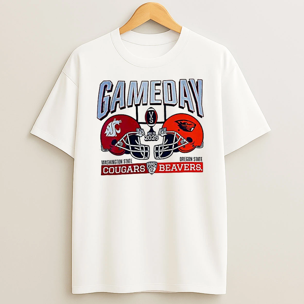 Washington Cougars Vs Oregon State Beavers Gameday 2025 T Shirt
