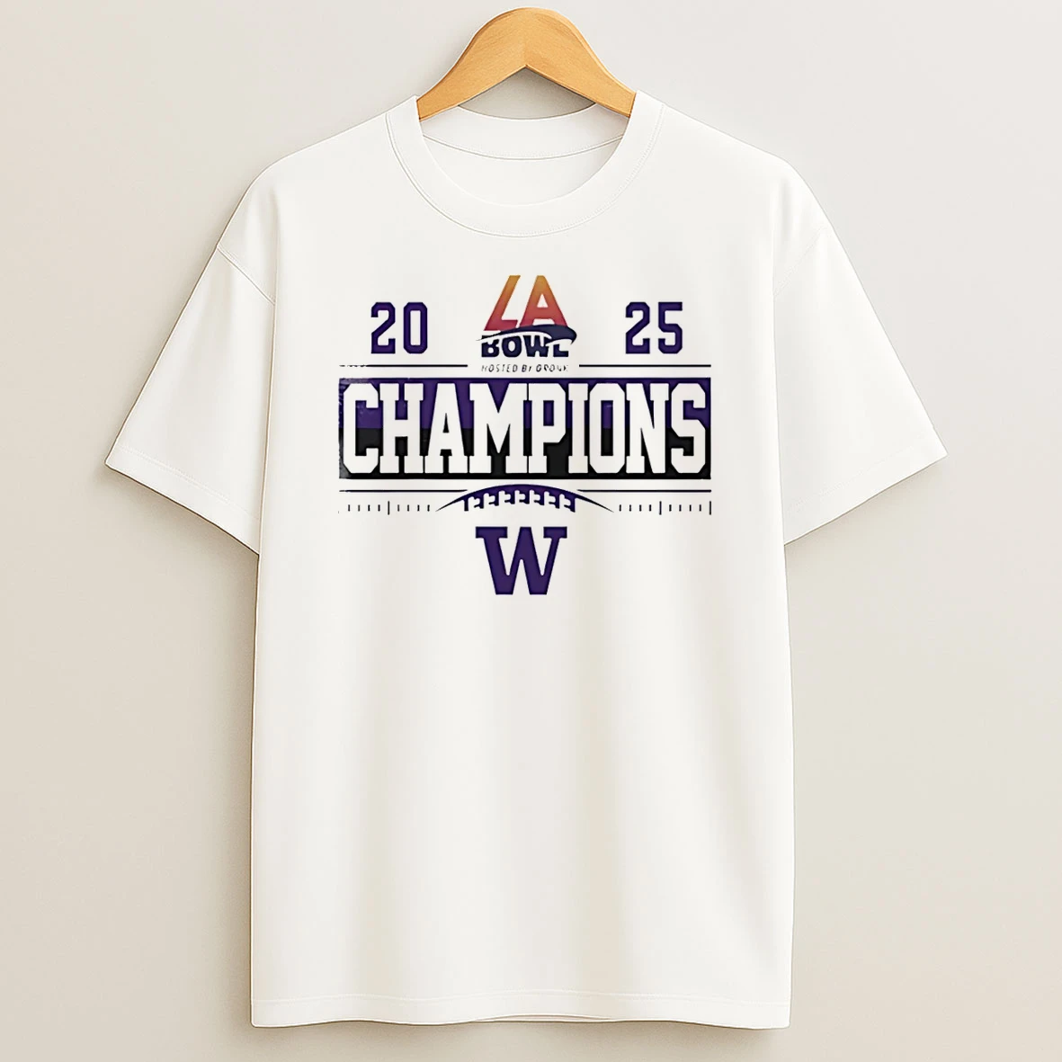 Washington Huskies 2025 Bucked Up La Bowl Champions T Shirt