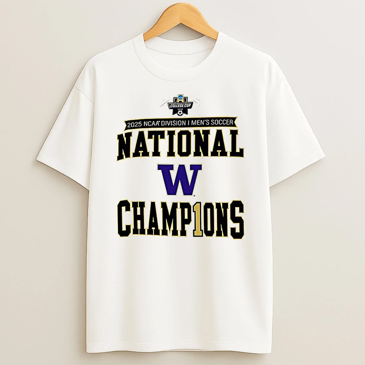 Washington Huskies 2025 Ncaa Division Mens Soccer National Champions T Shirt