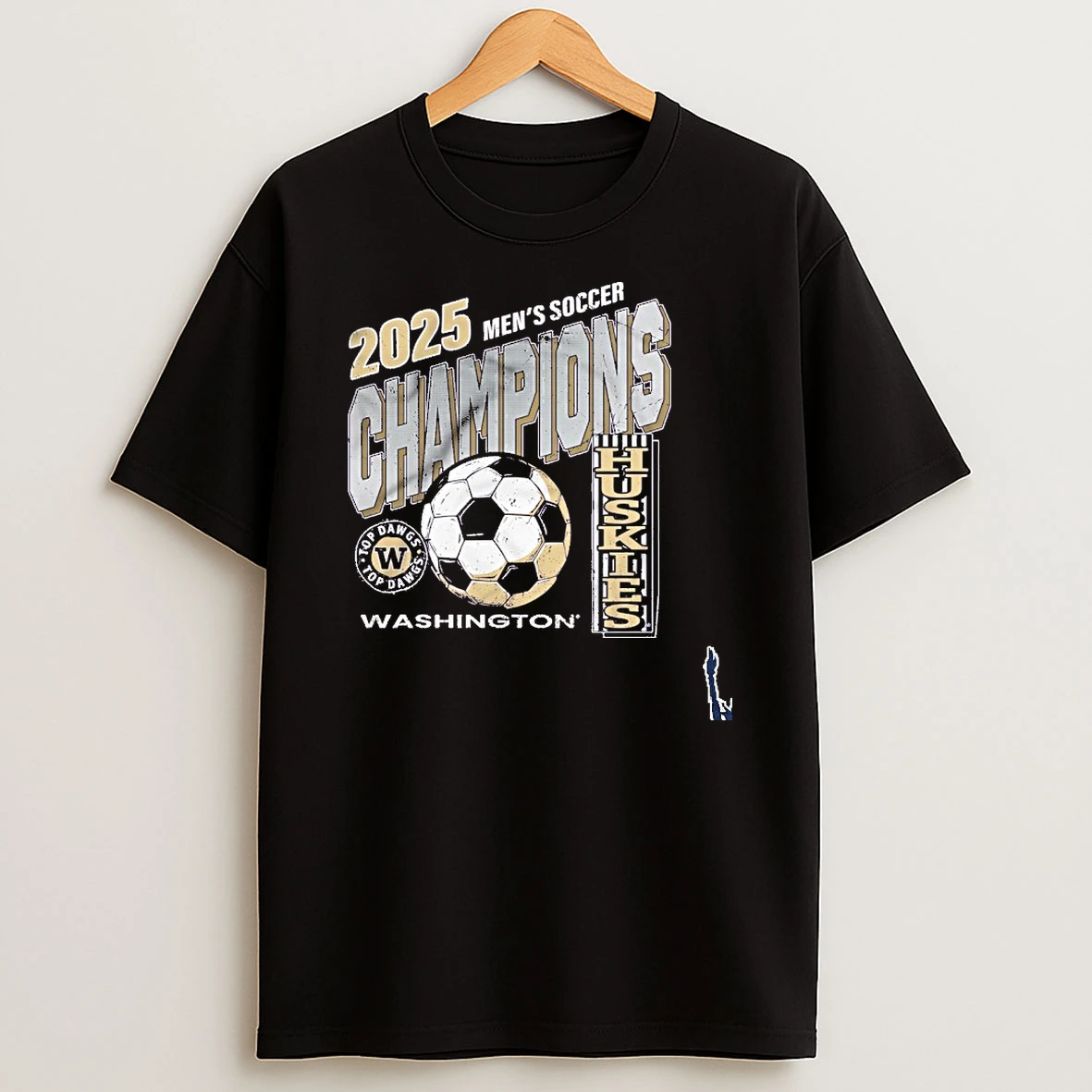 Washington Huskies Ncaa Mens Soccer National Champions 2025 Top Dawgs T Shirt