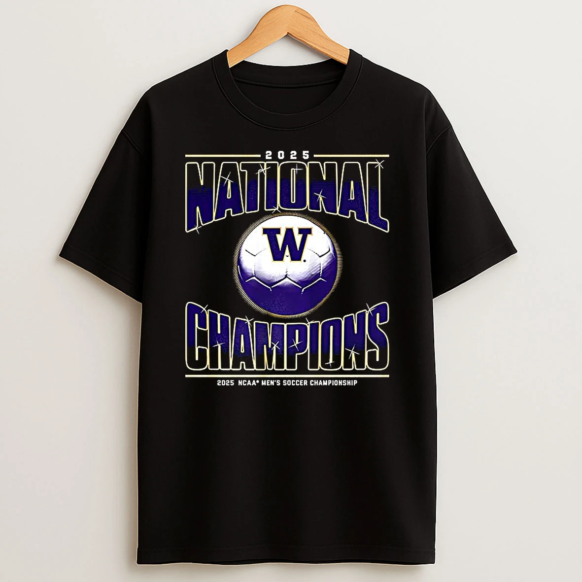 Washington Huskies Ncaa Mens Soccer 2025 National Champions Logo T Shirt