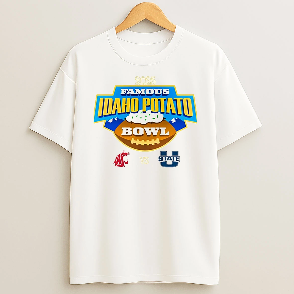 Washington State Cougars Vs Utah State Aggies 2025 Famous Idaho Potato Bowl T Shirt