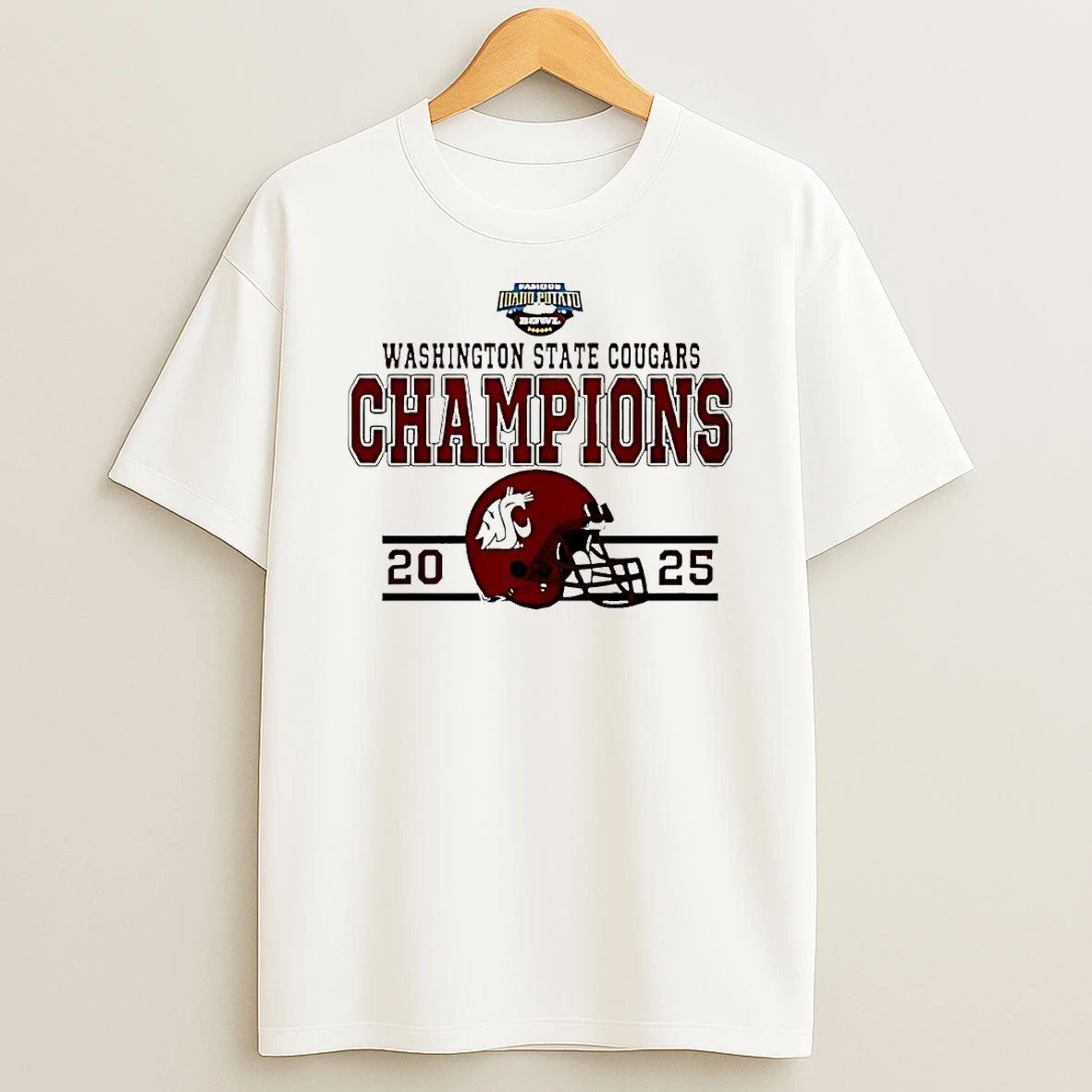 Washington State Cougars Potato Bowl Champions 2025 T Shirt