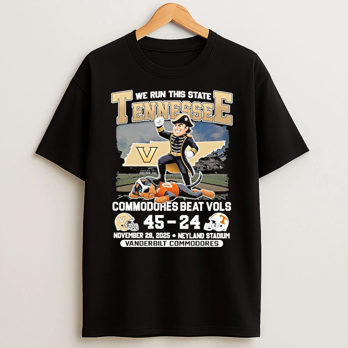 We Run This State 2025 Vanderbilt Commodores Beat Vols Tennessee Score T Shirt