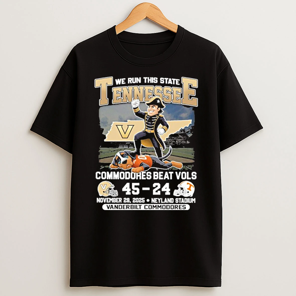 We Run This State Tennessee Mascot Commodores Beat Vols T Shirt