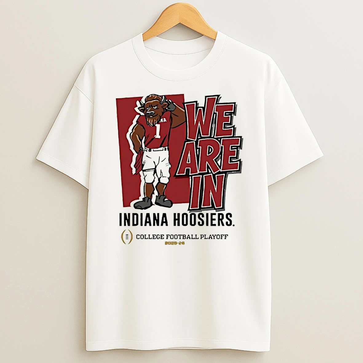 We Are In Indiana Hoosiers 2025 2026 Cfp Bound Mascot Circle T Shirt