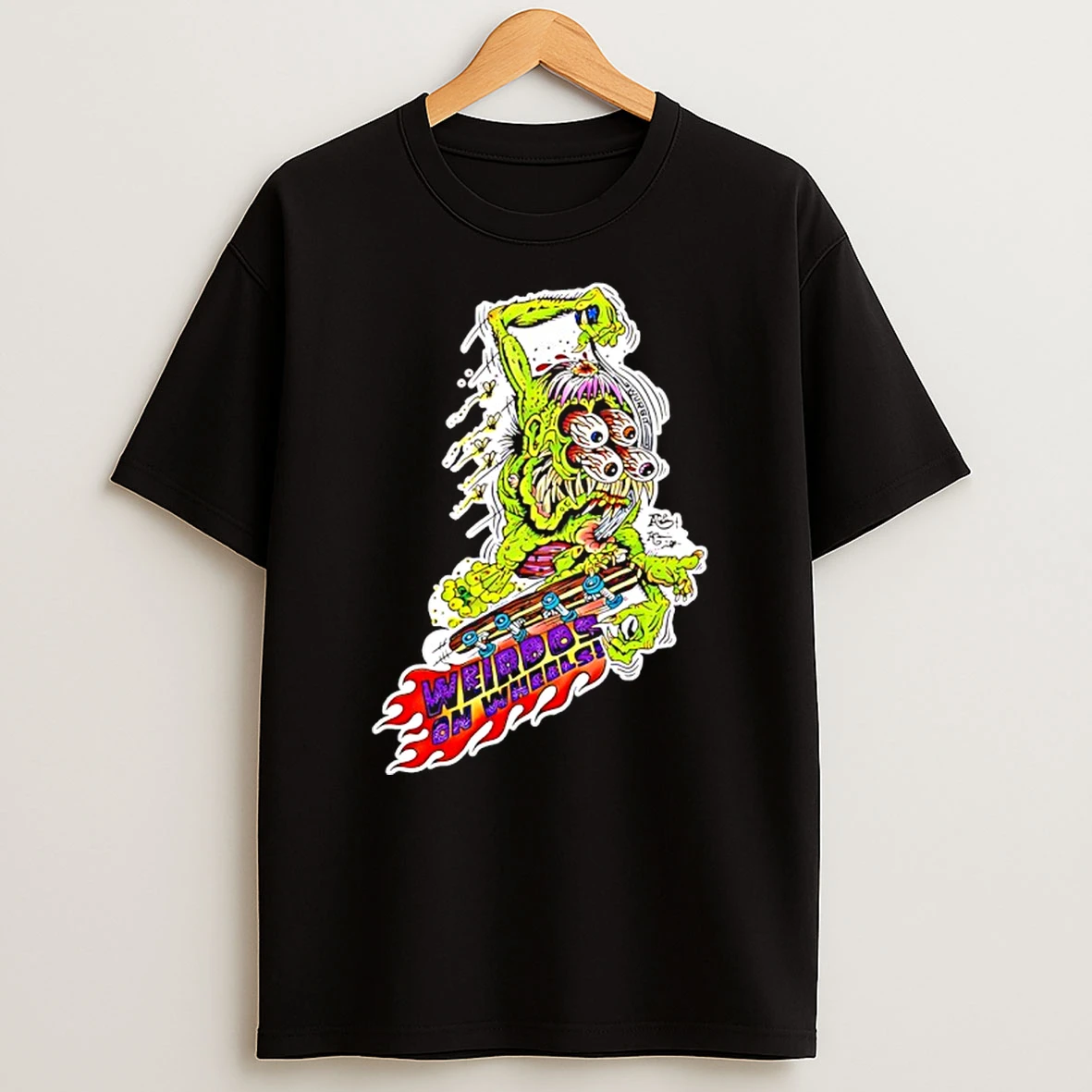 Weirdos On Wheels Zombie Goat Cartoon T Shirt