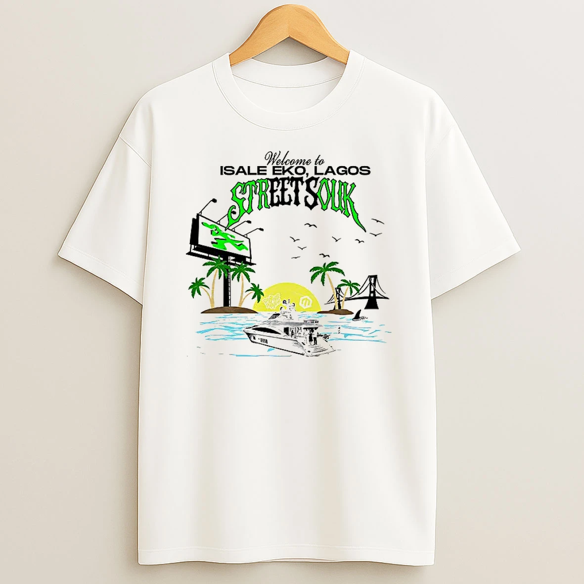 Welcome To Isale Eko Lagos Street Souk T Shirt