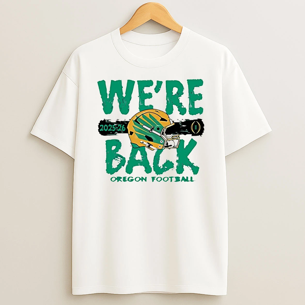 Were Back Oregon Ducks 2025 Cfp Bound Helmet Circle T Shirt