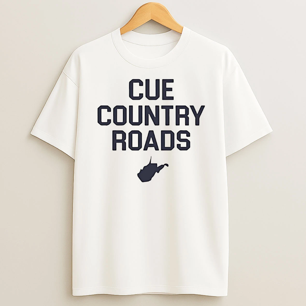 West Virginia Cue Country Roads Circle T Shirt