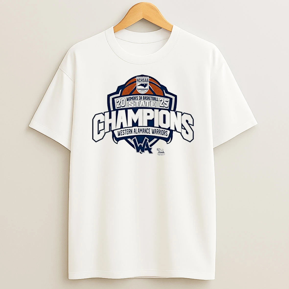 Western Alamance Warriors 2025 Womens 3a Basketball State Champions T Shirt