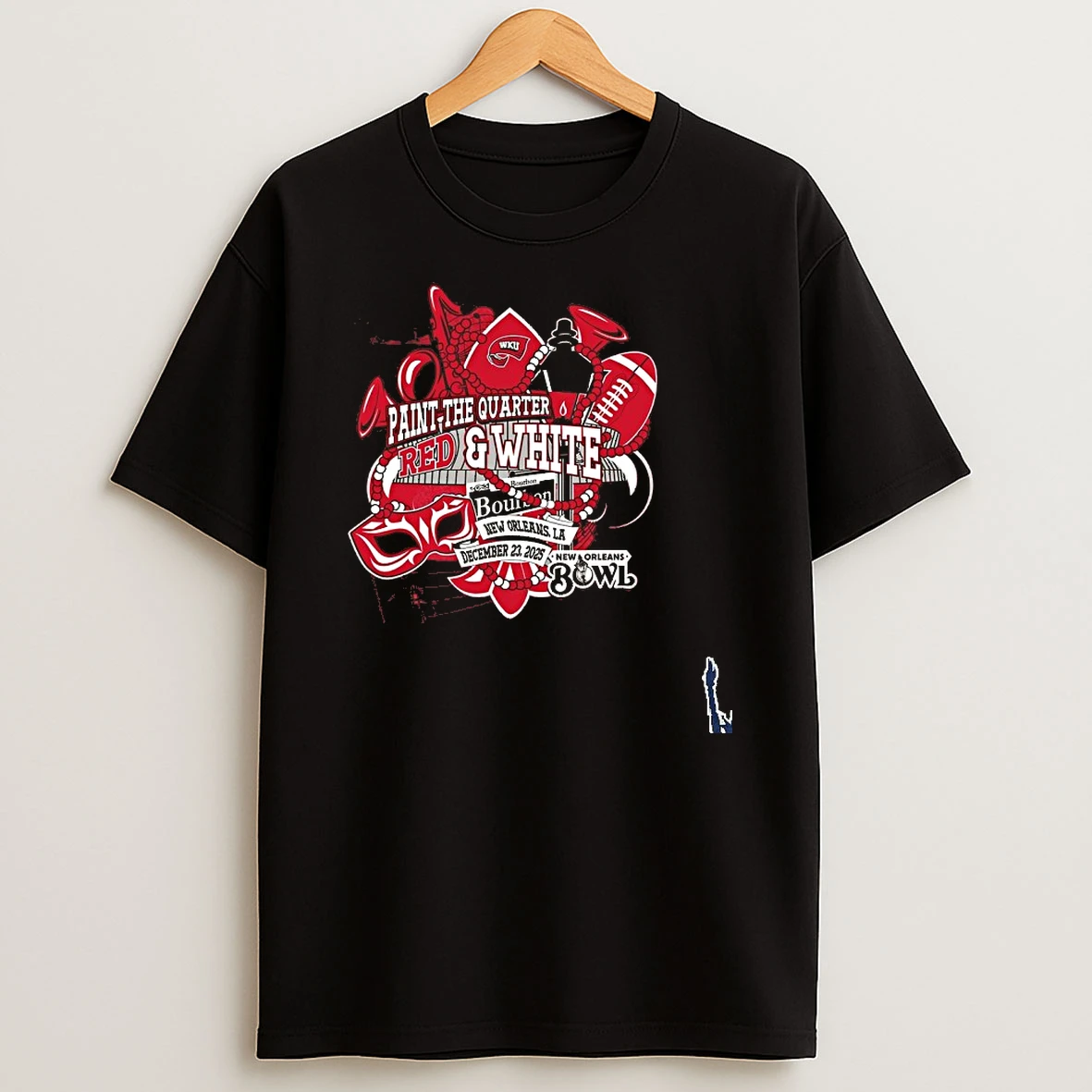 Western Kentucky Hilltoppers 2025 New Orleans Bowl Paint The Quarter T Shirt