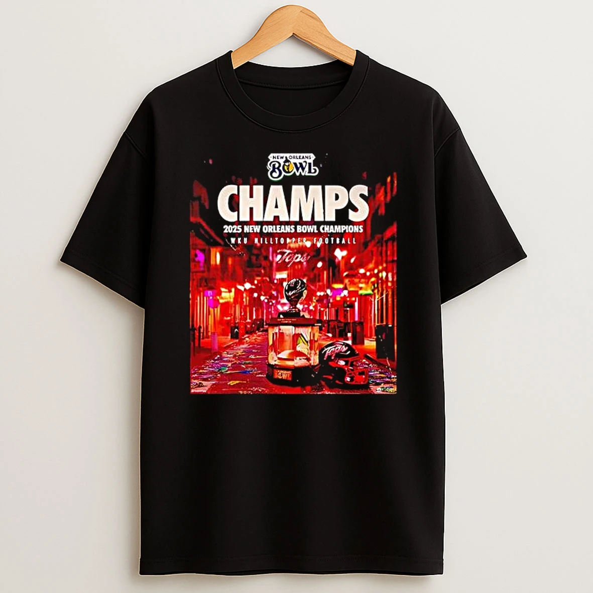 Western Kentucky Hilltoppers Champs 2025 New Orleans Bowl Champions Football T Shirt