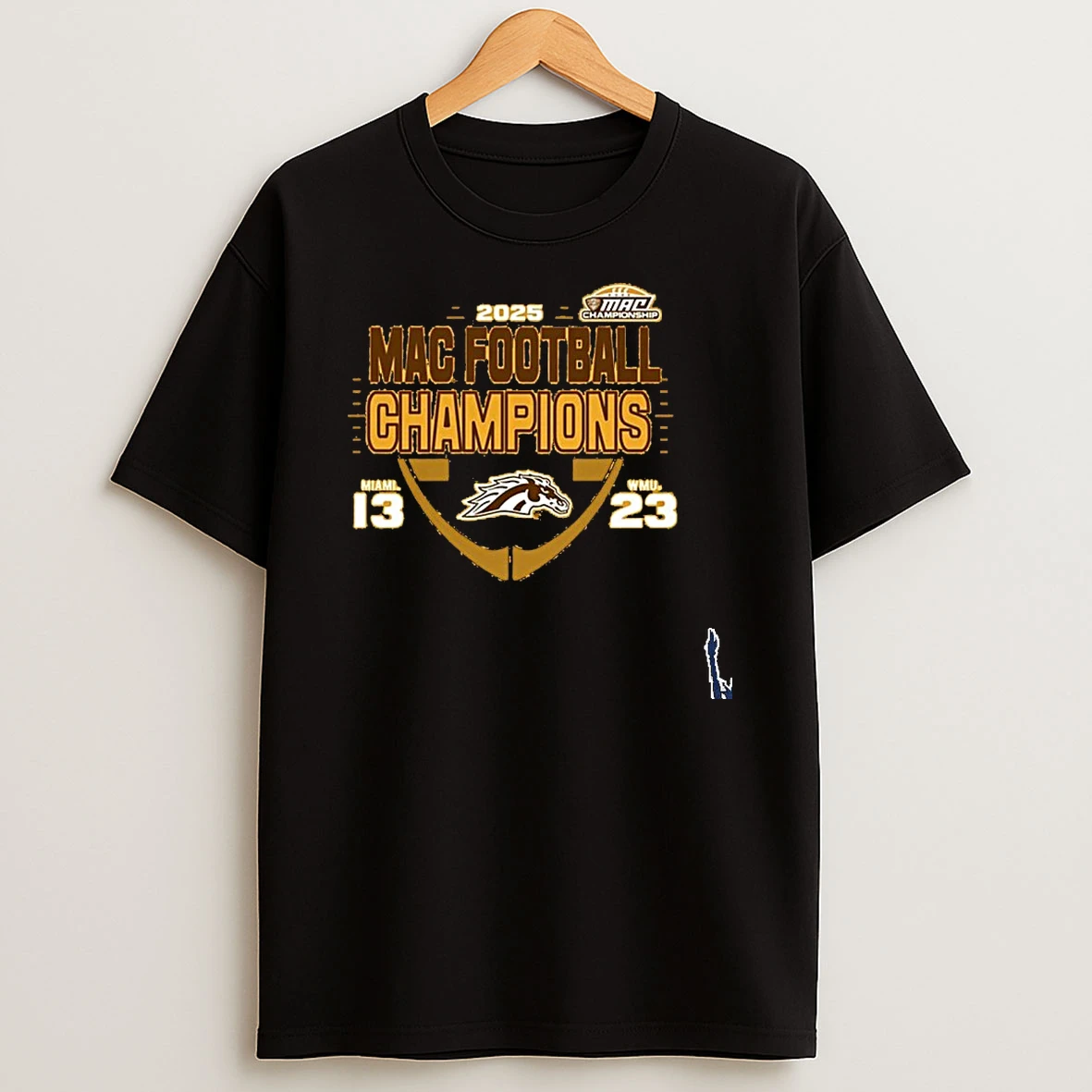 Western Michigan Broncos 2025 Mac Football Champions Score 23 13 T Shirt