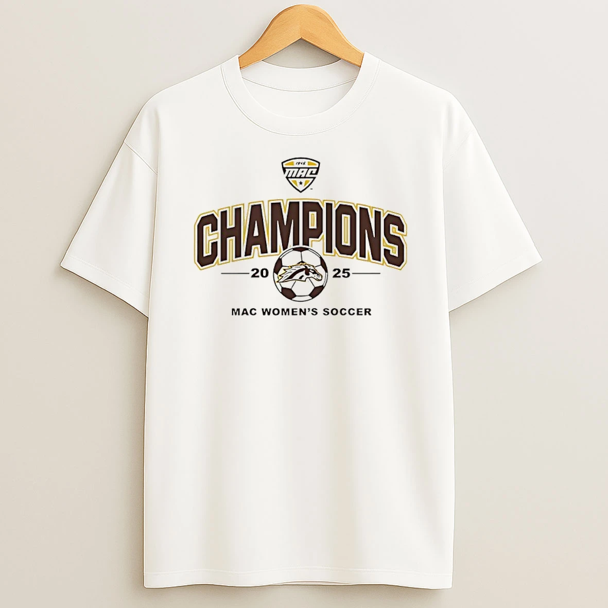 Western Michigan Broncos 2025 Mac Soccer Champions T Shirt